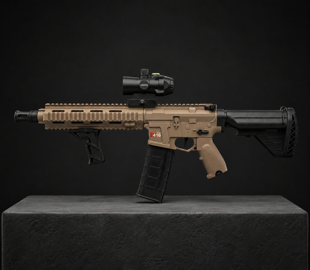 M416 – Rechargeable Gel Blaster Gun, 5V Battery, Plastic & Nylon Construction, 14+