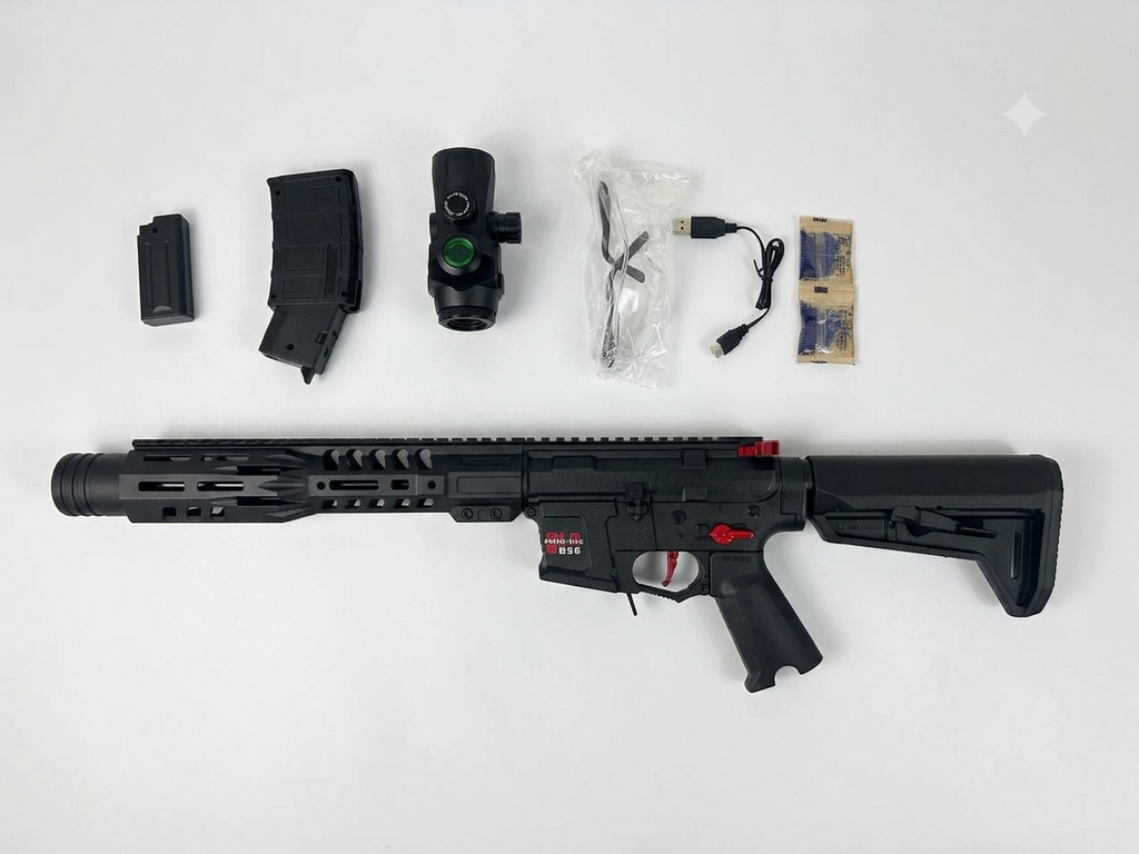 SLR – Rechargeable Gel Blaster Gun, 5V Battery, Plastic & Nylon Construction, 14+