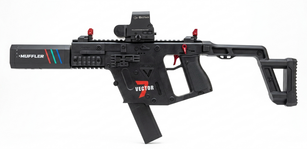 Vector 7 – Rechargeable Gel Blaster Gun, 5V Battery, Plastic & Nylon Construction, 14+